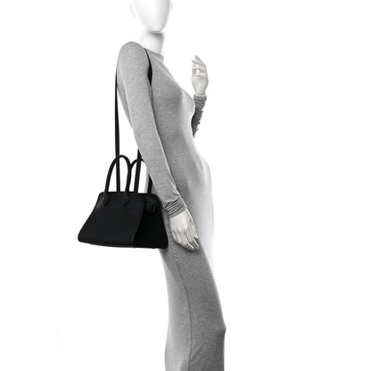 The Row Grained Calfskin Soft Margaux 10 Bag Black 2 of 9