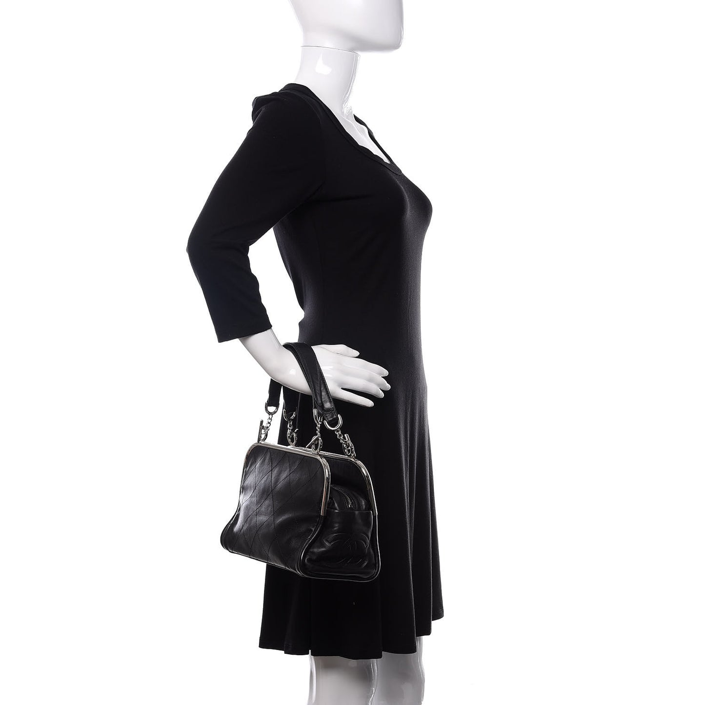 Lambskin Ultimate Soft Frame Bag Black