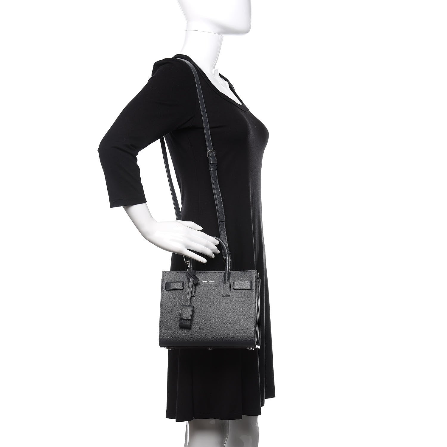 Saint Laurent Grain De Poudre Nano Sac De Jour Dark Smog 2 of 11