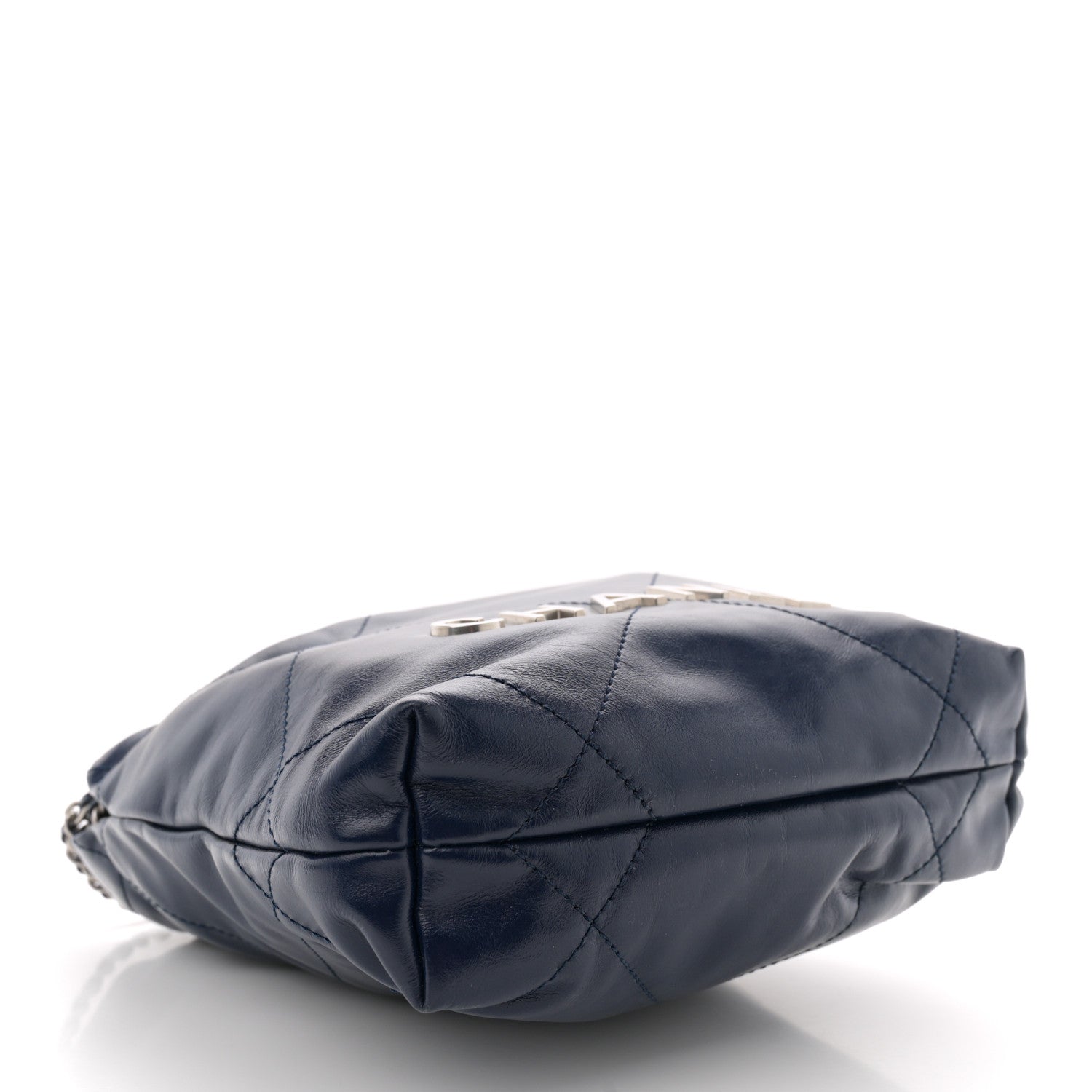 Chanel Shiny Calfskin Quilted Mini Chanel 22 Navy Blue 4 of 10