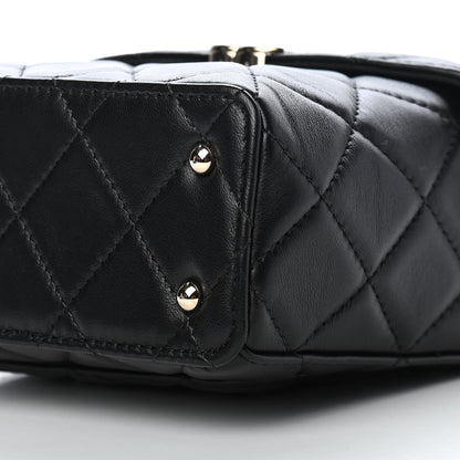 Chanel Lambskin Quilted Small Box Bag Black 9 of 13