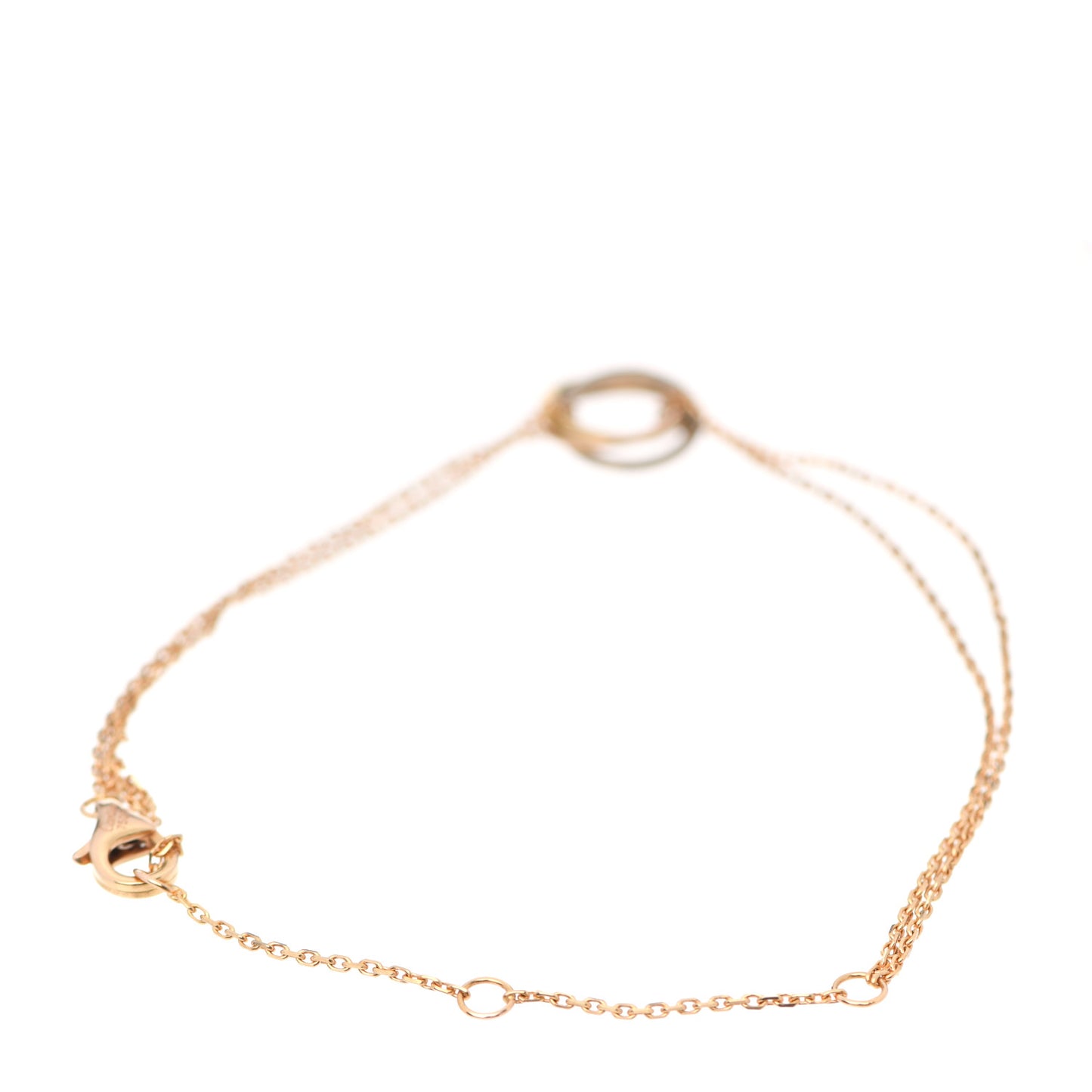 18K Pink Yellow White Gold Trinity Bracelet