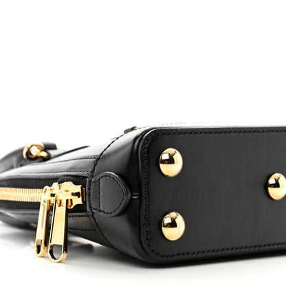 Gucci Boarded Plutone Calfskin Mini Horsebit 1955 Top Handle Bag Black 8 of 9