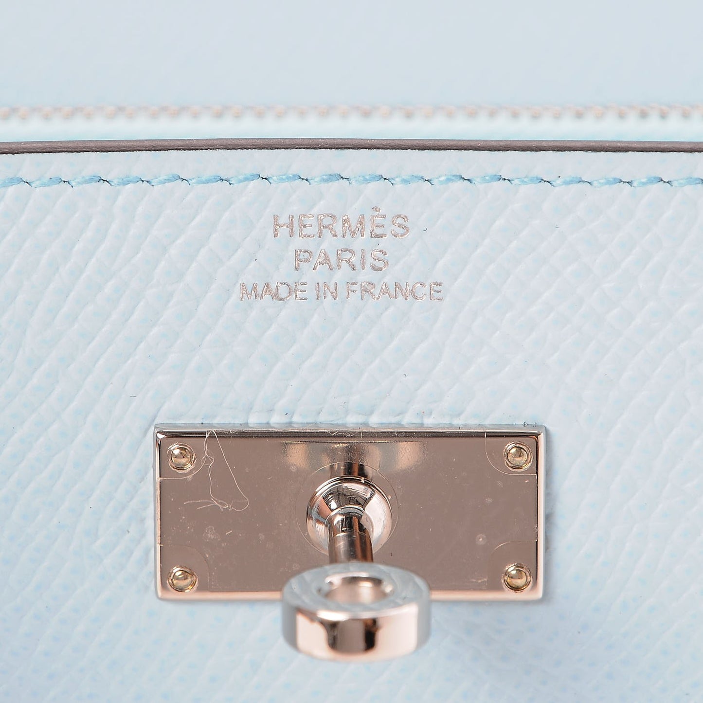 Epsom Kelly Longue Wallet Bleu Zephyr