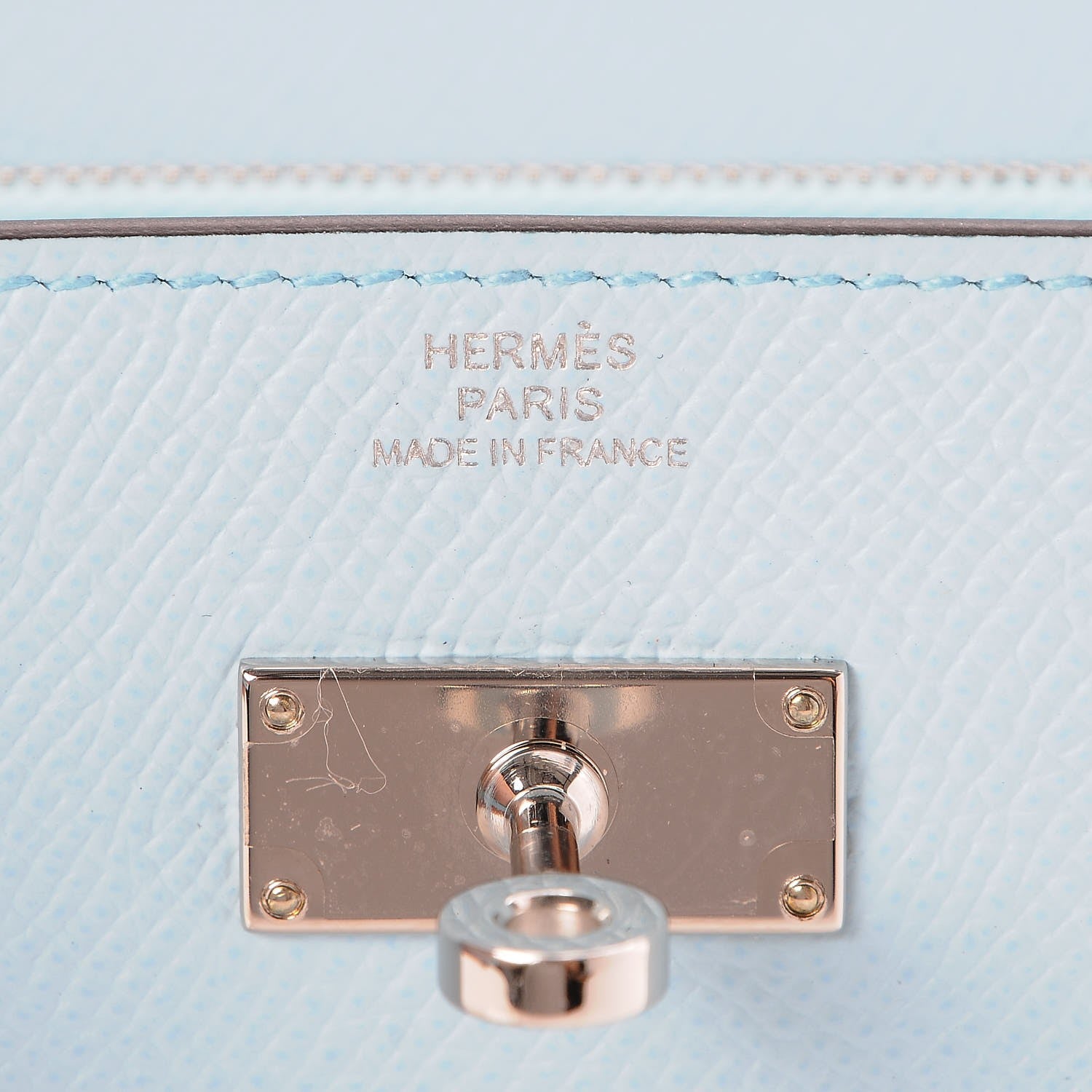 Hermes Epsom Kelly Longue Wallet Bleu Zephyr 6 of 8