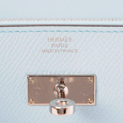 Hermes Epsom Kelly Longue Wallet Bleu Zephyr 6 of 8