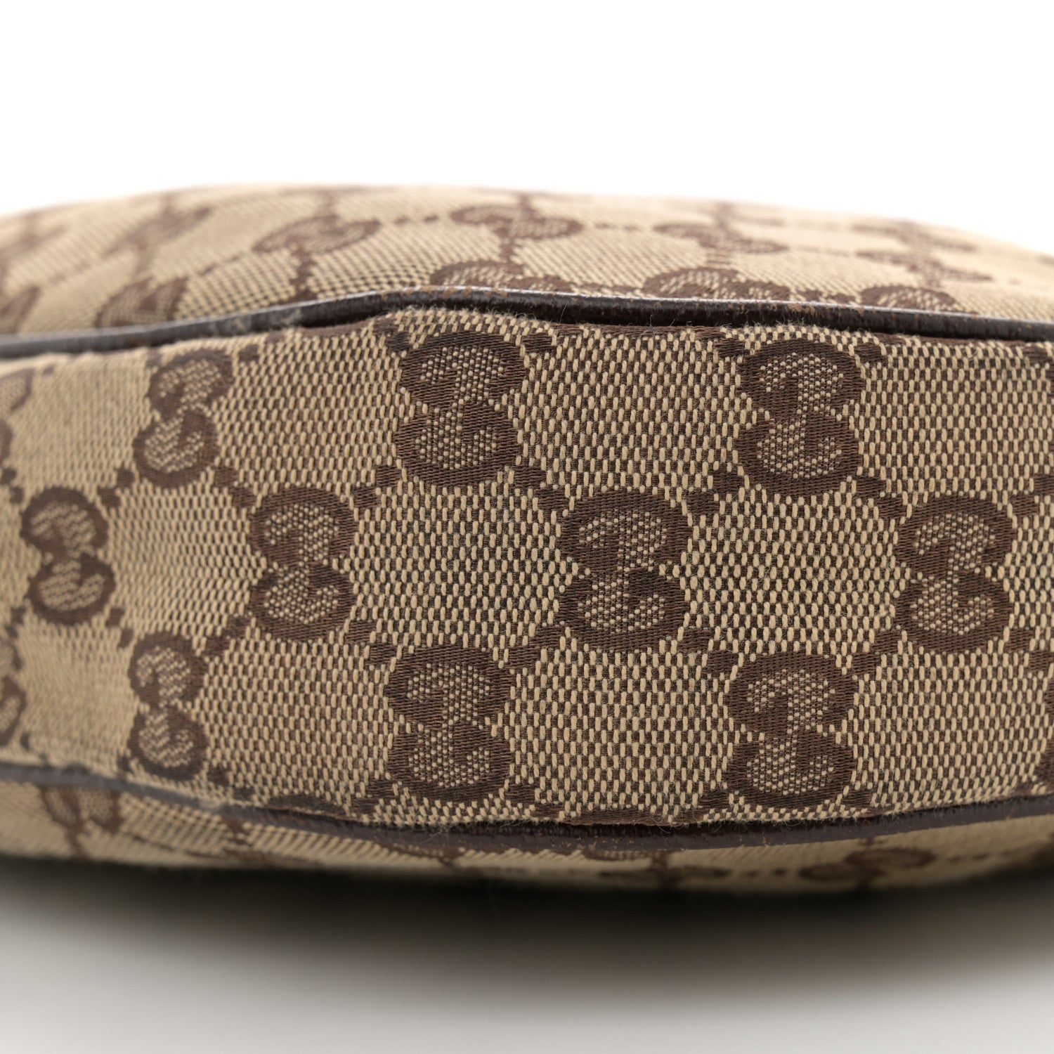 Gucci Monogram Web Medium Half Moon Hobo Dark Brown 10 of 10