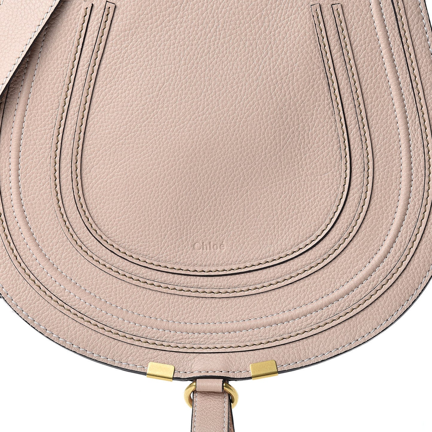 Calfskin Medium Marcie Round Crossbody Bag Blush Nude