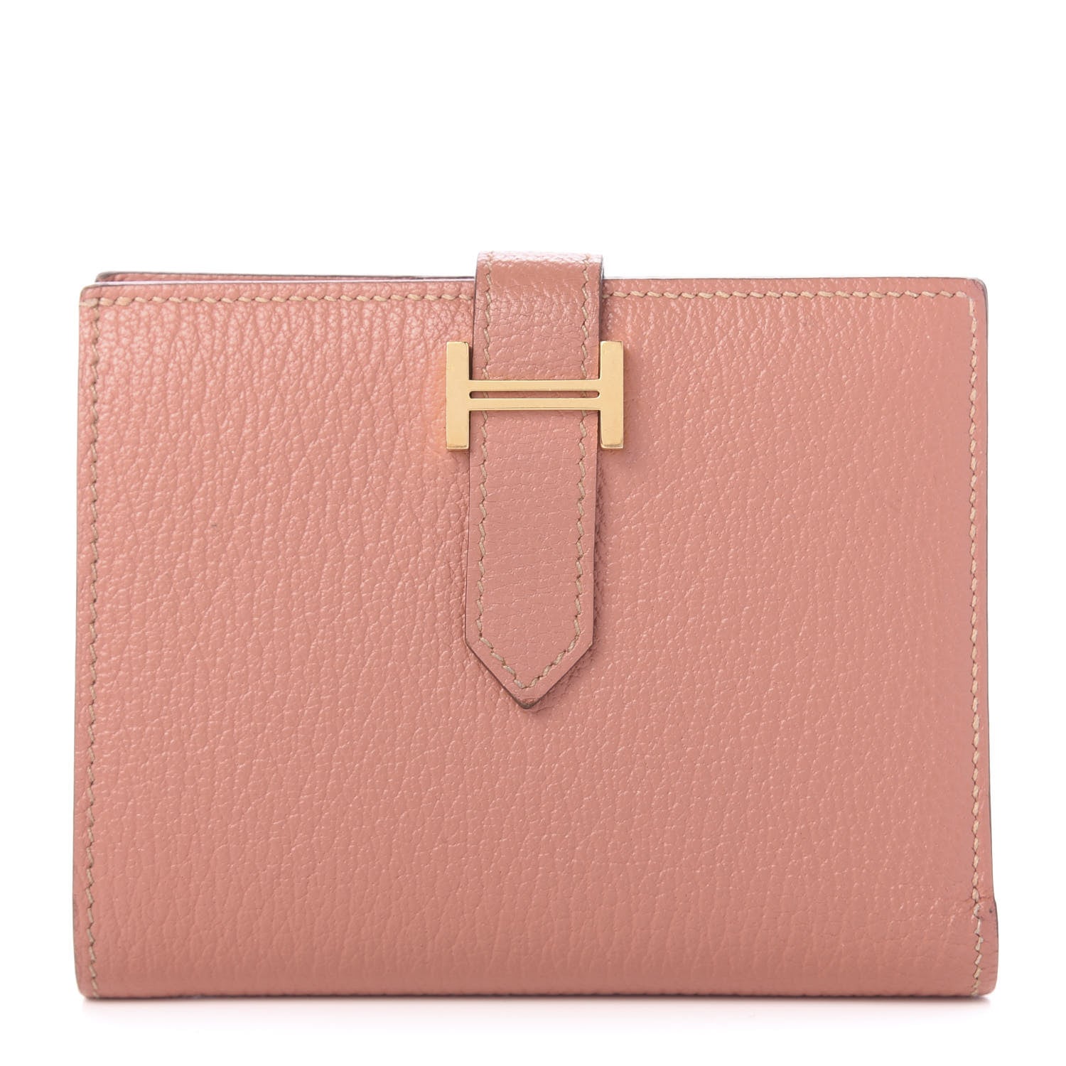 Hermes Chevre Mysore Bearn Compact Wallet Crevette 1 of 9