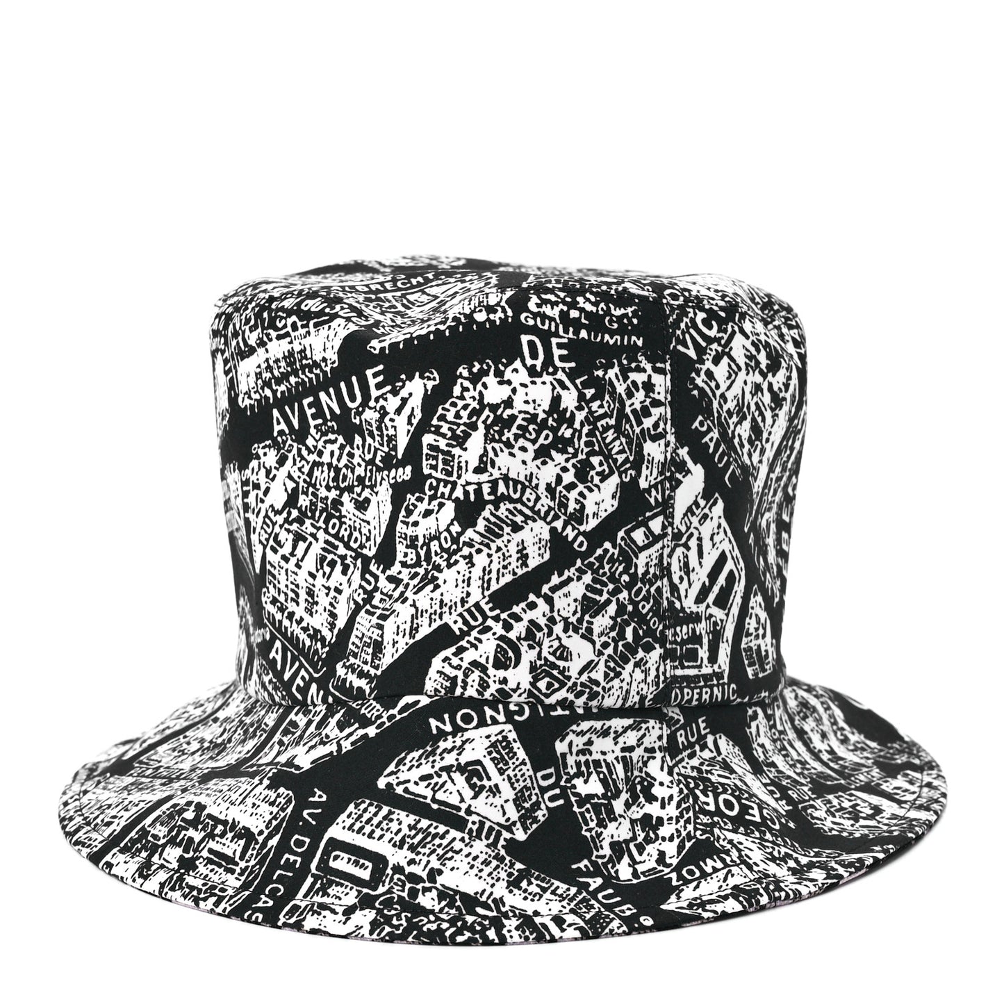 Oblique Plan De Paris Reversible Teddy-D Brim Bucket Hat 58 Black White