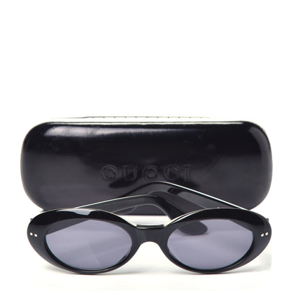 Gucci Acetate Oval Sunglasses GG2413/N/S Black 7 of 7