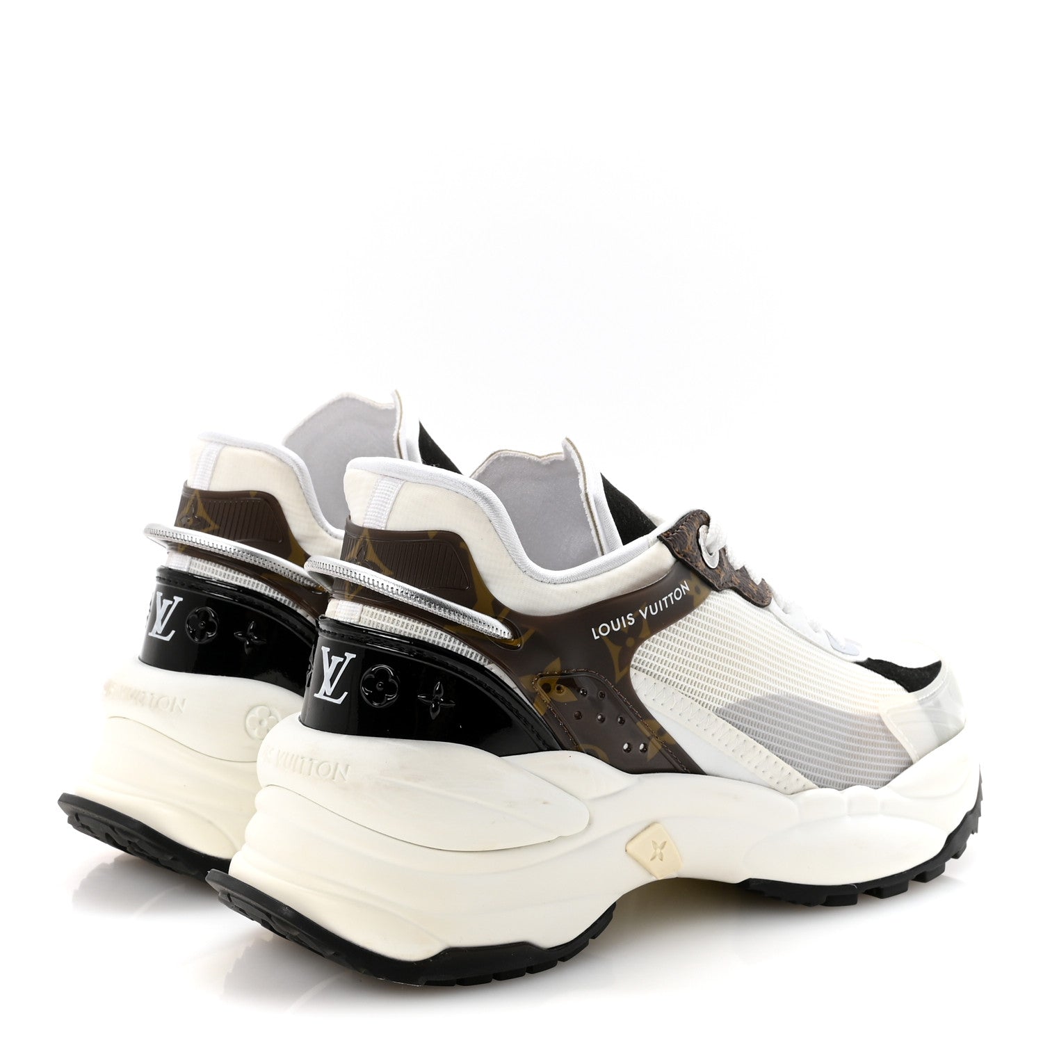 Louis Vuitton Monogram Calfskin Run 55 Sneakers 37 White 5 of 10