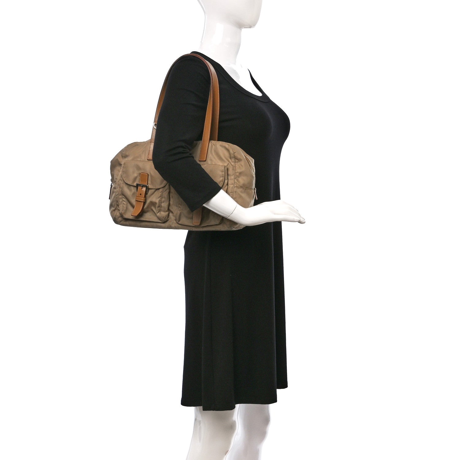 Prada Nylon Vela Shopping Tote Sesamo 2 of 17