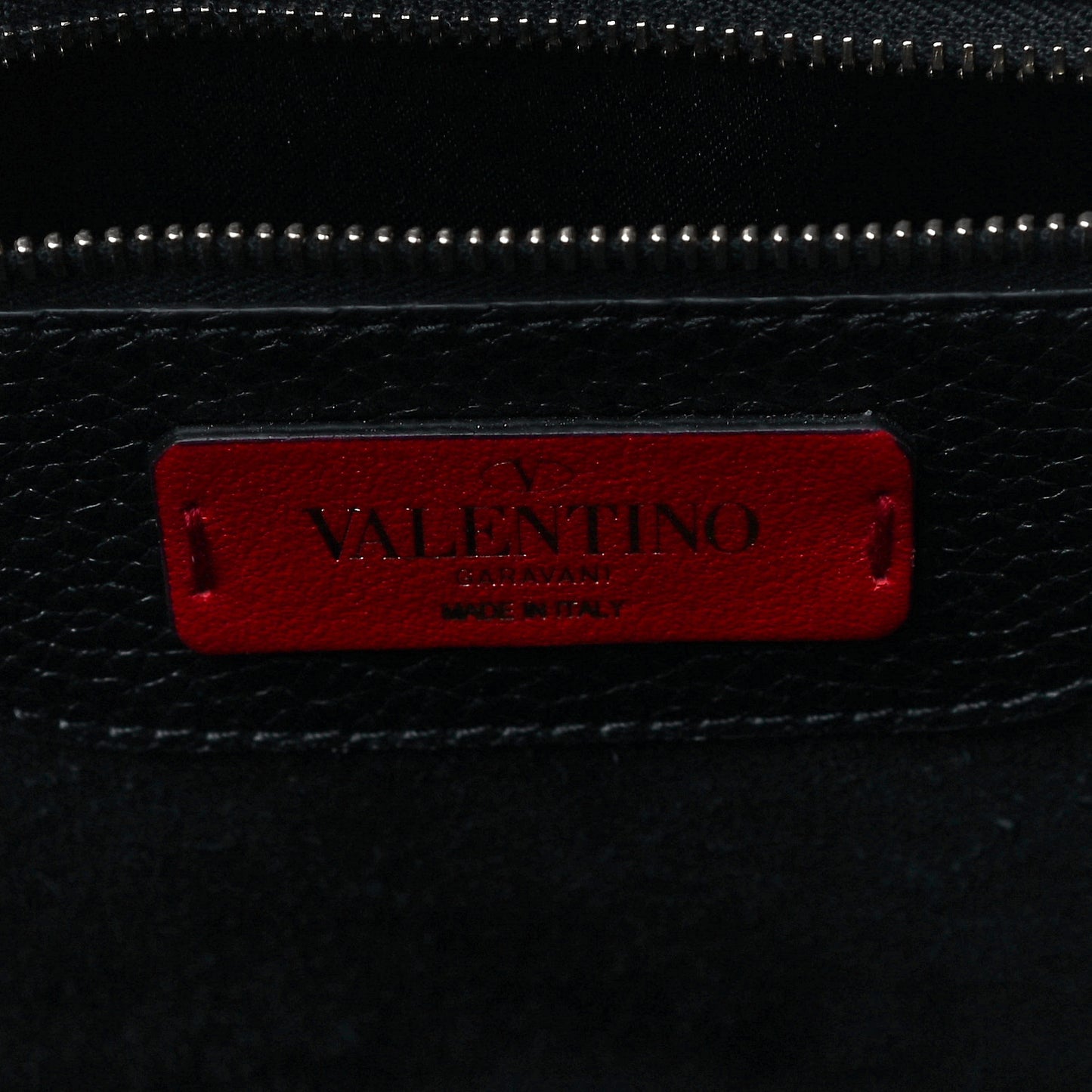 Grained Calfskin Small Rockstud Shoulder Tote Black
