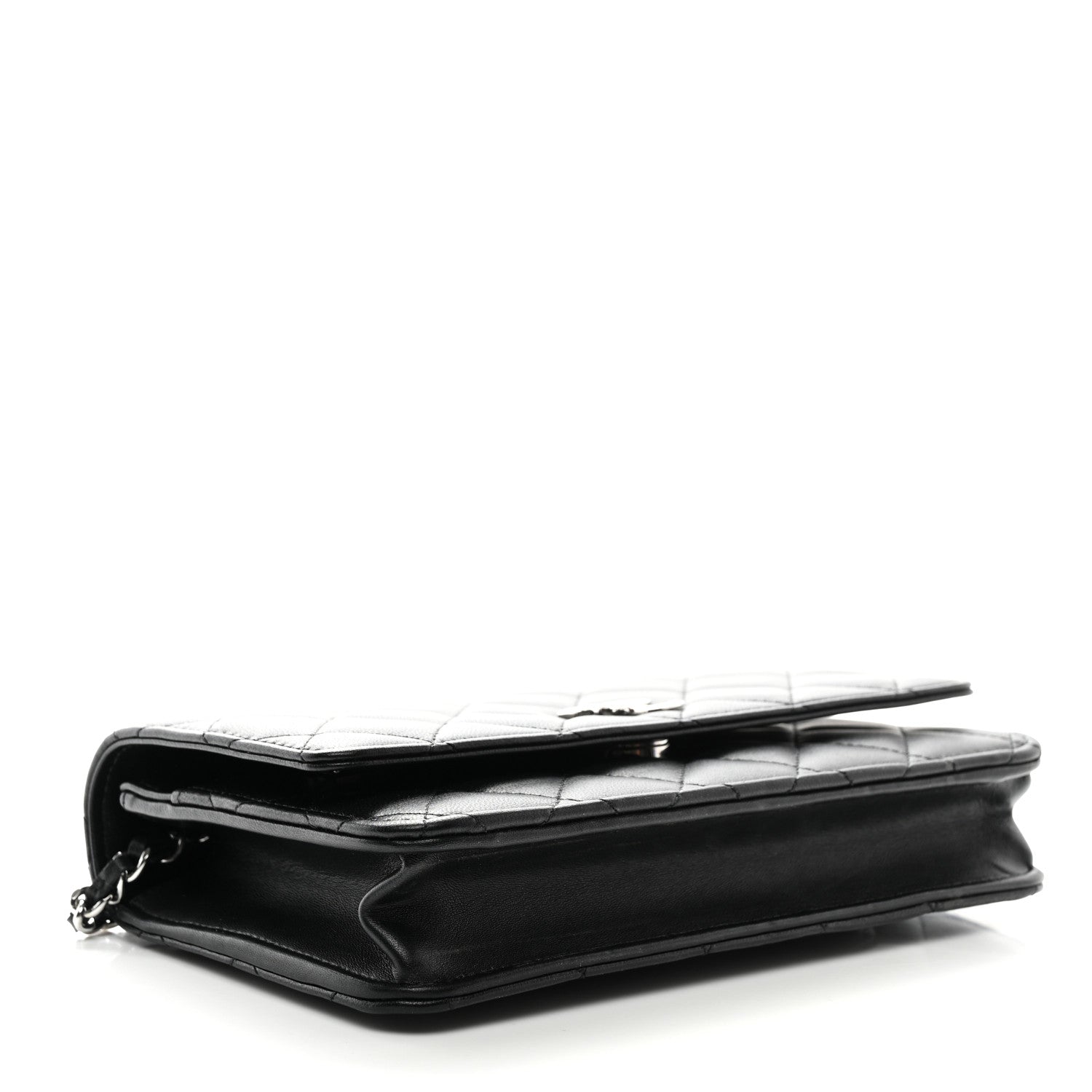 Chanel Lambskin Quilted Crystal Star Wallet On Chain Black 4 of 12