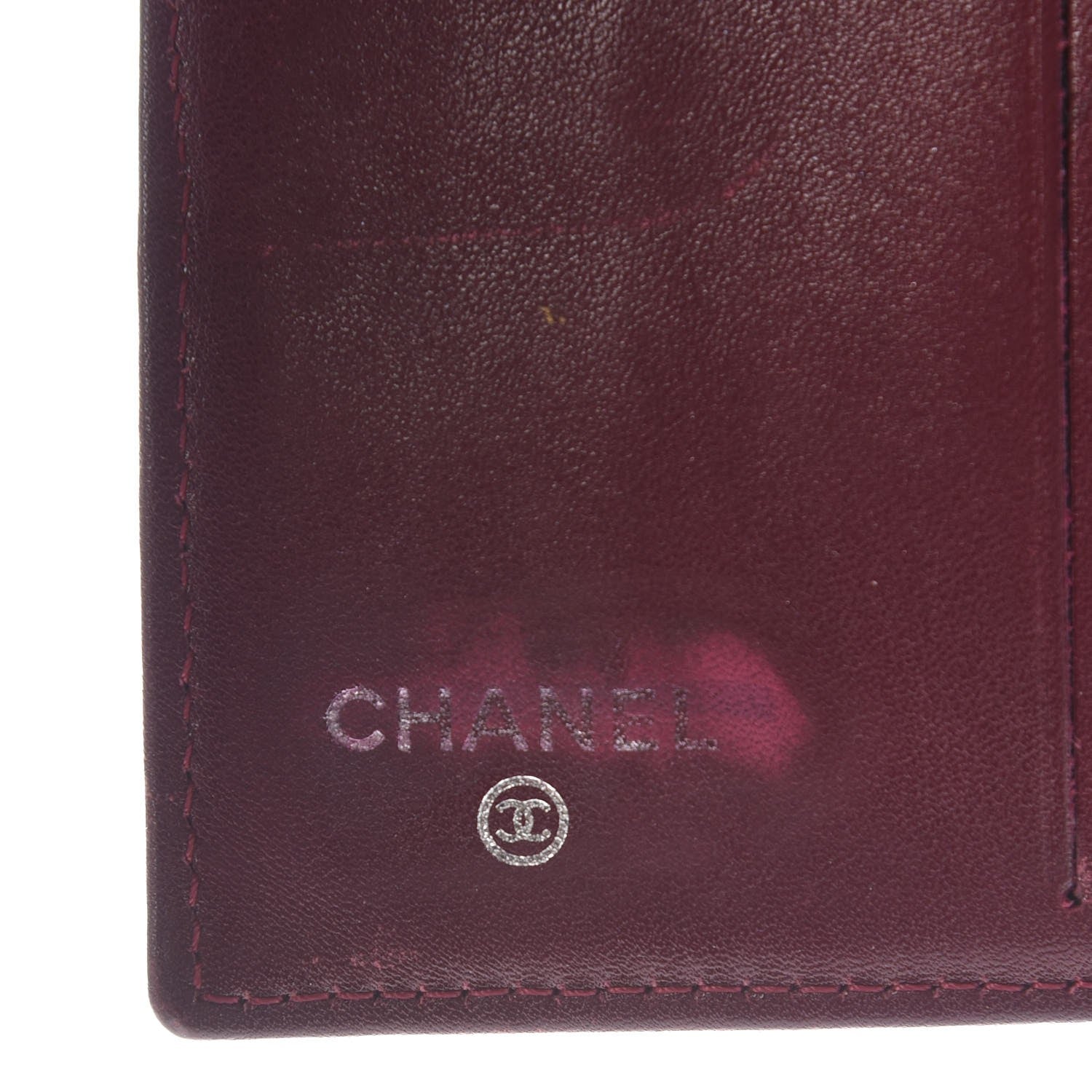 Chanel Patent Quilted Compact French Flap Wallet Dark Red 6 of 13