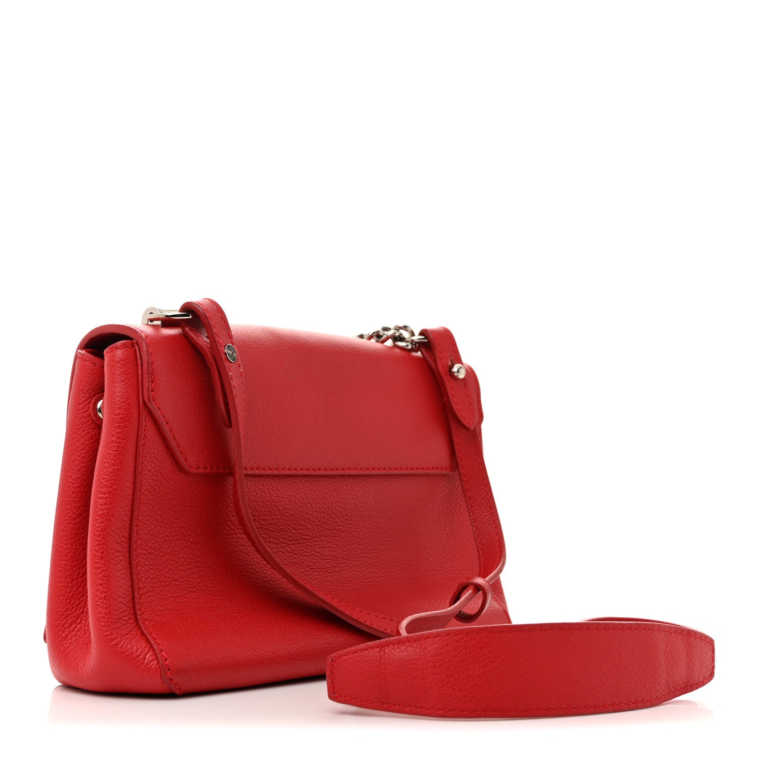 Louis Vuitton Calfskin Lockme II Chain Bag BB Rubis 3 of 17