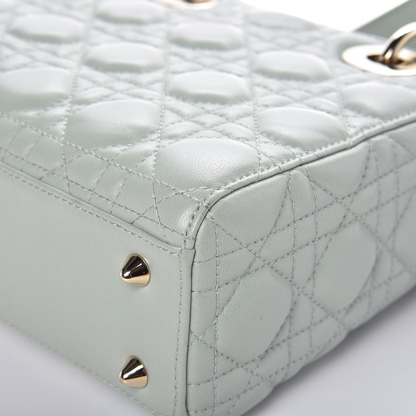 Lambskin Cannage Small My Lady Dior Pistachio