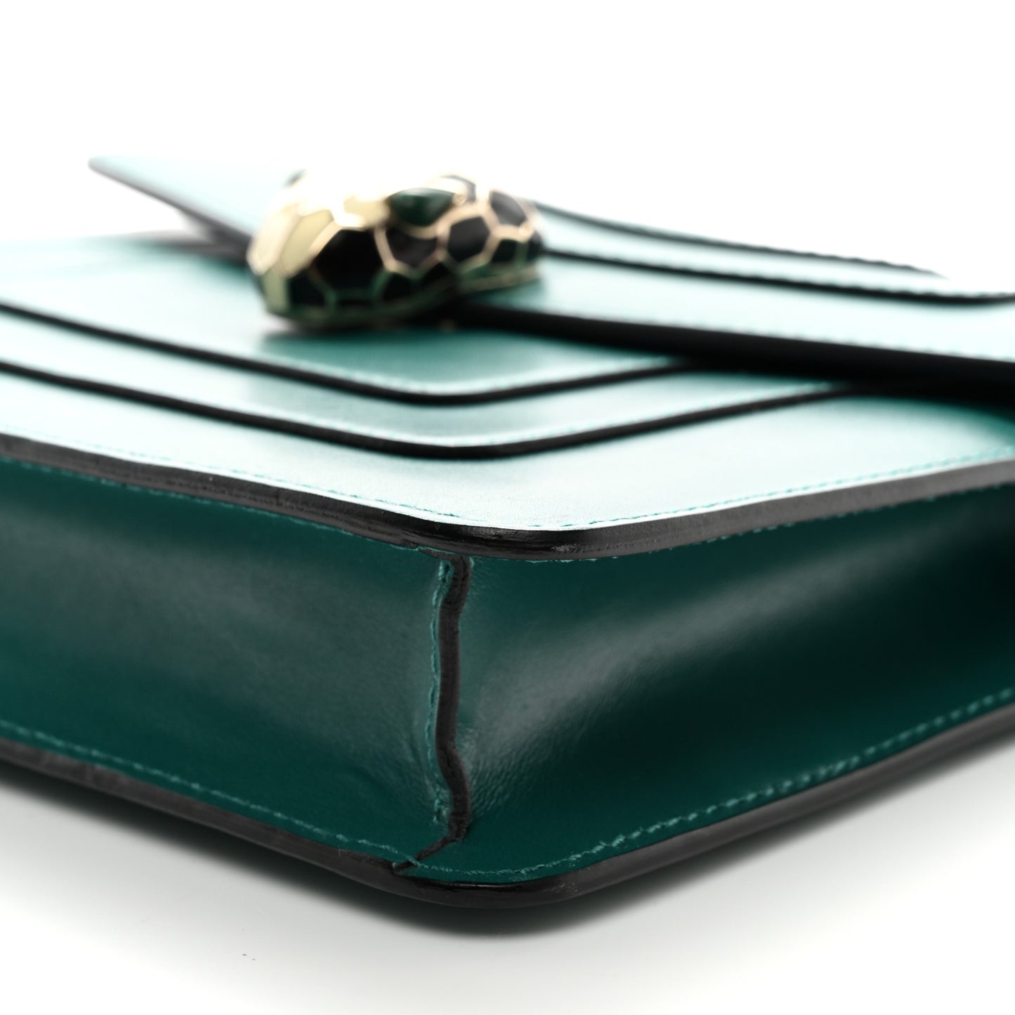 Calfskin Small Serpenti Forever Snake Strap Crossbody Bag Emerald Green