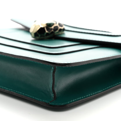 Bulgari Calfskin Small Serpenti Forever Snake Strap Crossbody Bag Emerald Green 11 of 11