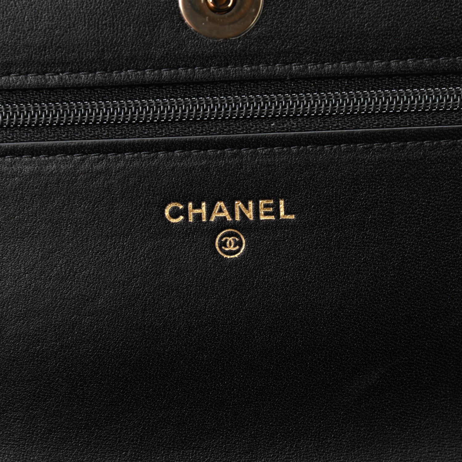 Chanel Lambskin Quilted Pearl Wallet On Chain WOC Black 6 of 11