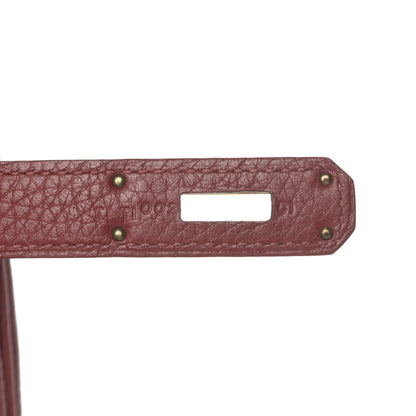 Hermes Taurillon Clemence Birkin 30 Rouge H 8 of 8