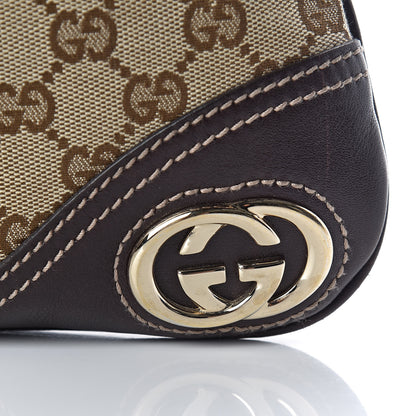 Gucci Monogram Medium New Britt Hobo Dark Brown 8 of 13