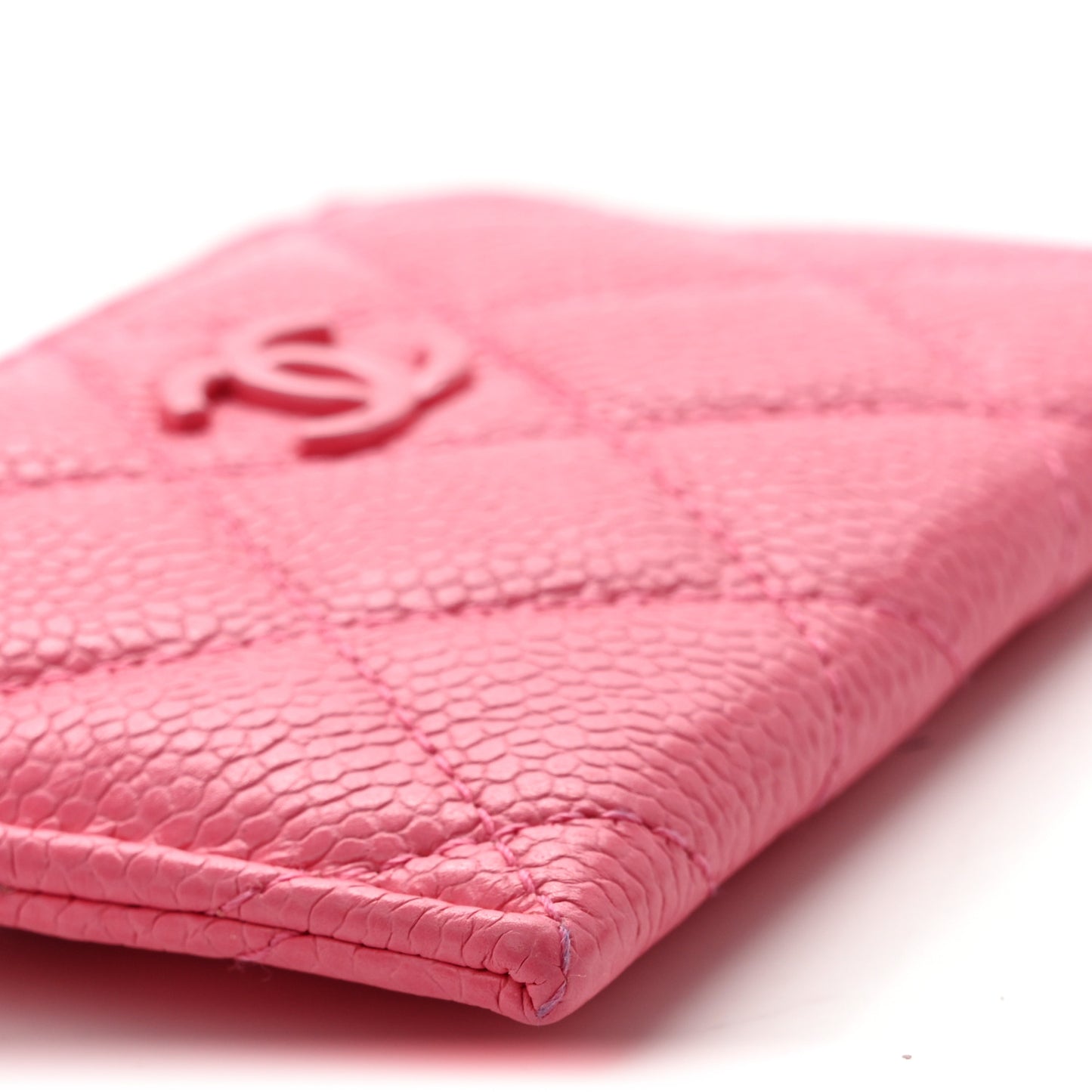 Caviar Quilted Incognito Card Holder Pink