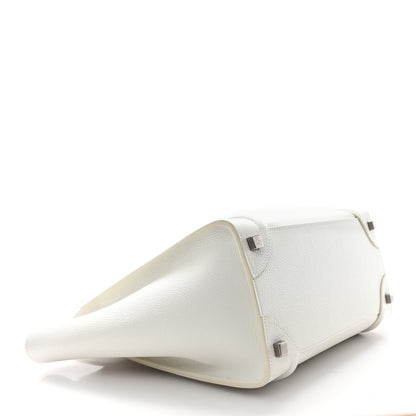Celine Drummed Calfskin Micro Luggage White 4 of 10