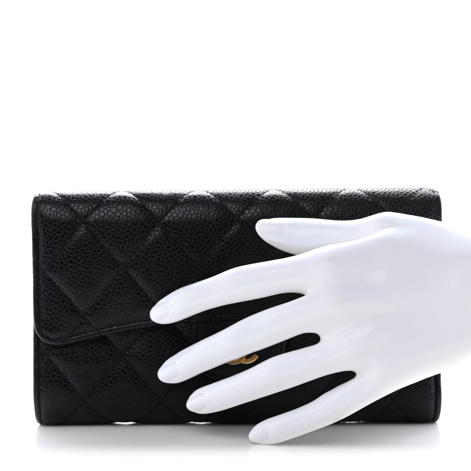 Chanel Caviar Quilted Large Flap Wallet Black 2 of 11