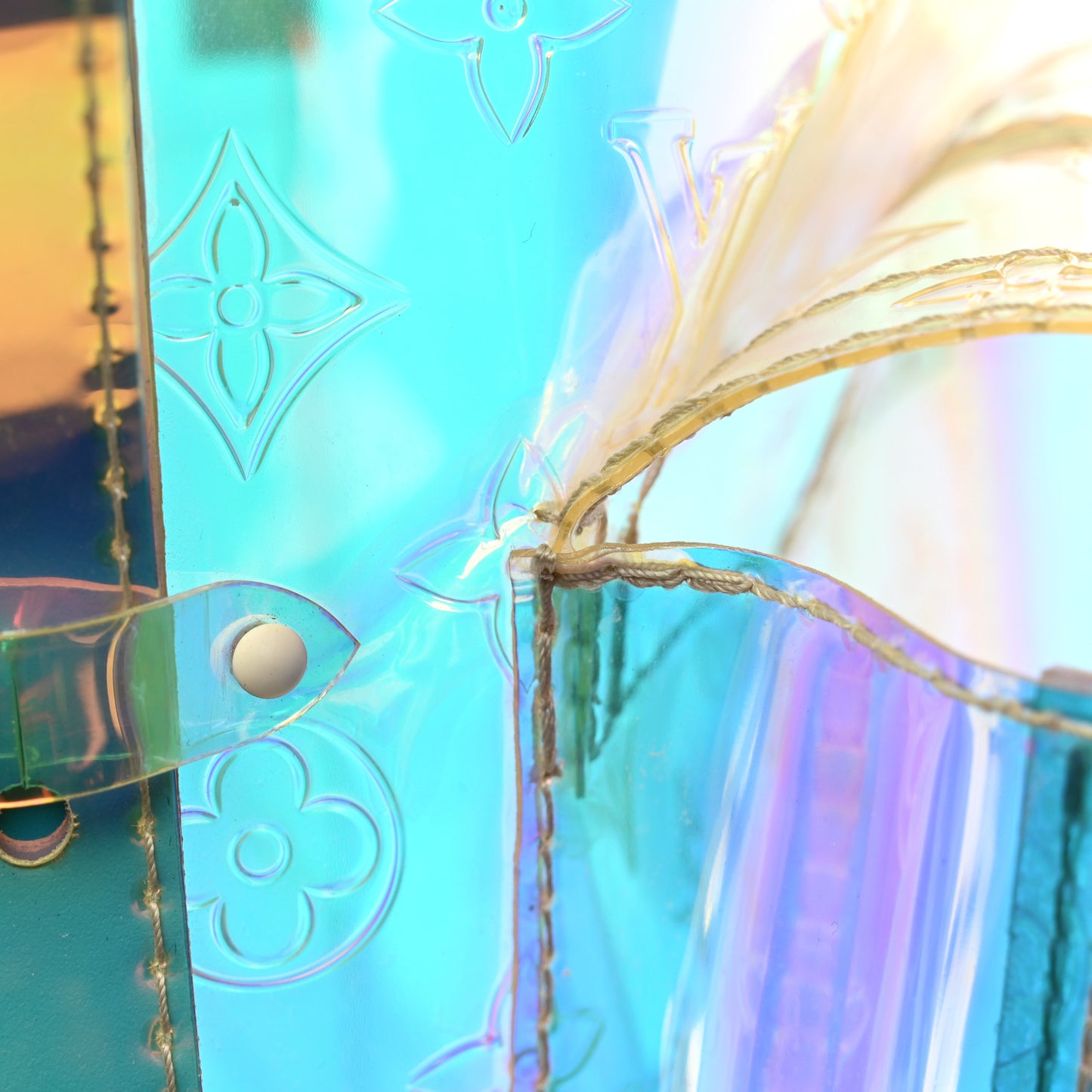 PVC Monogram Christopher Backpack GM Iridescent Prism