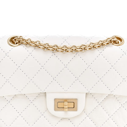 Chanel Aged Calfskin Quilted 2.55 Reissue Mini Flap White 8 of 11