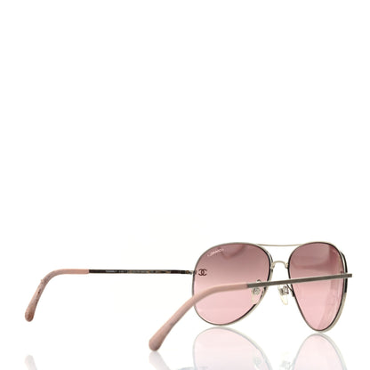 Chanel Metal CC Aviator Sunglasses 4189-T-Q Pink 4 of 10