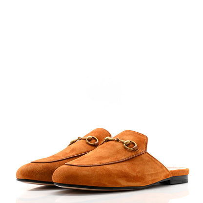 Gucci Suede Cachemire Malaga Kid Womens Princetown Slippers 38.5 Blondie Cognac 3 of 10