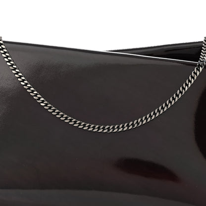 Christian Louboutin Metallic Patent Psychic Small Loubi Twist Zip Chain Clutch Bag Studio Black 7 of 10
