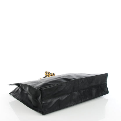 Chanel Lambskin CC Tote Black 4 of 6