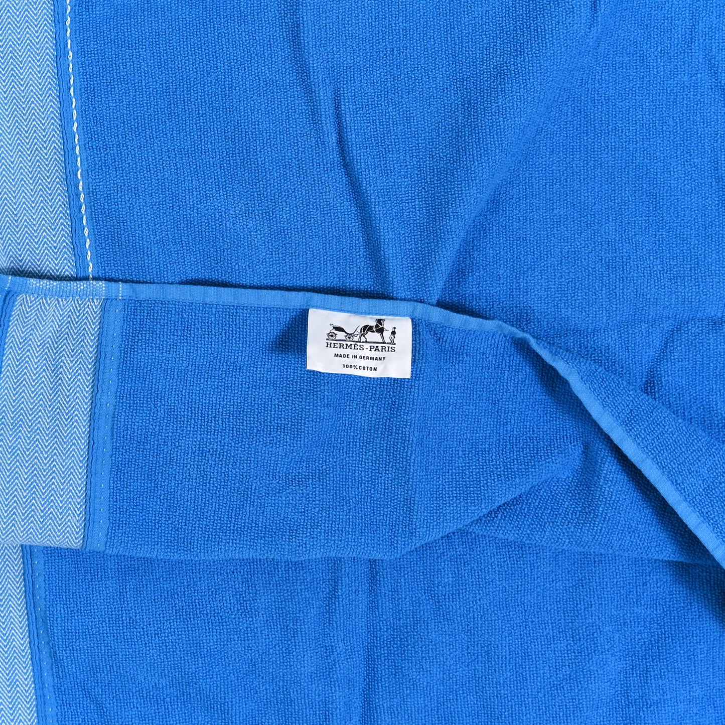 Cotton Terry Yachting Small Beach Towel Bleu Méditerranée