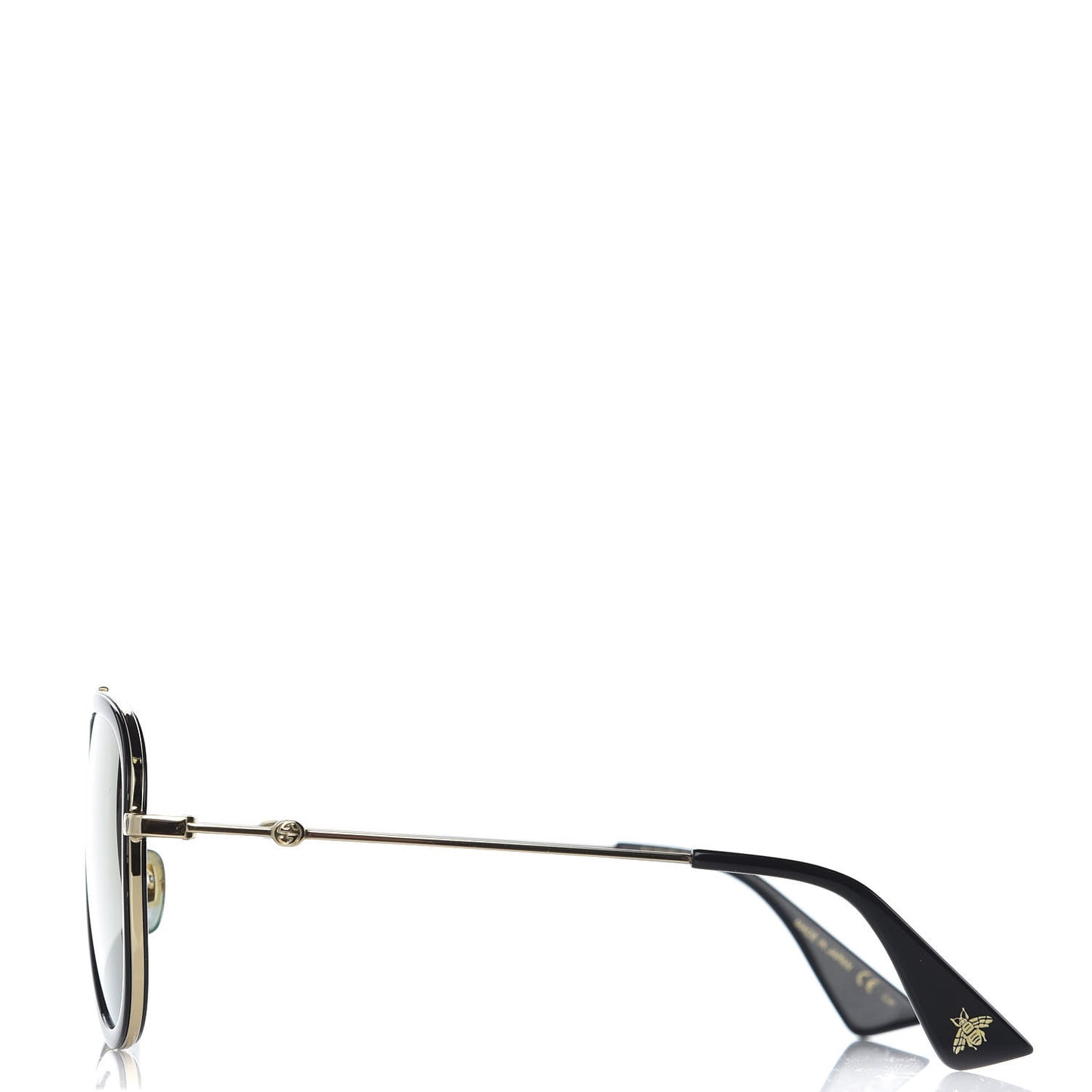 Aviator Sunglasses GG0062S Black Gold