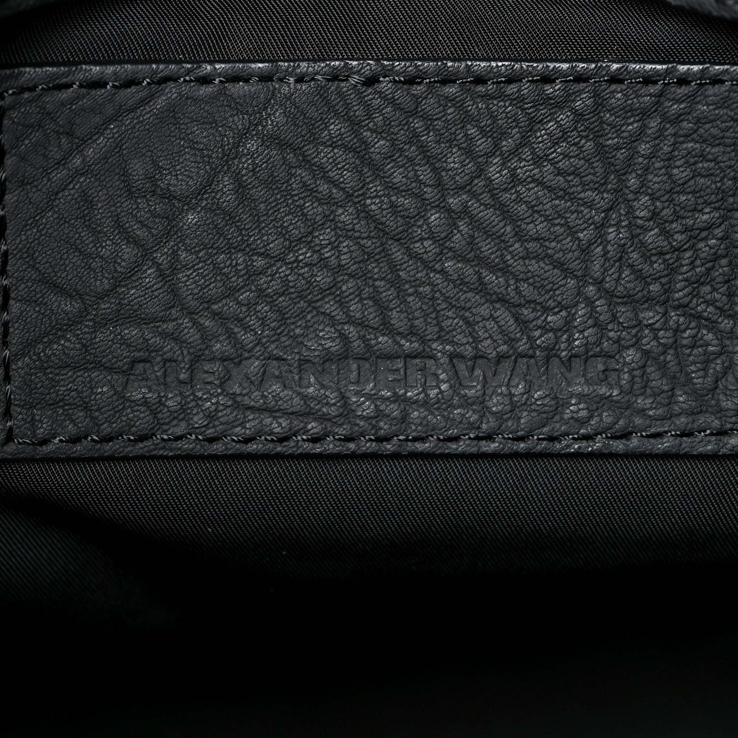 Alexander Wang Pebbled Lambskin Rockie Black Iridescent Hardware 9 of 11