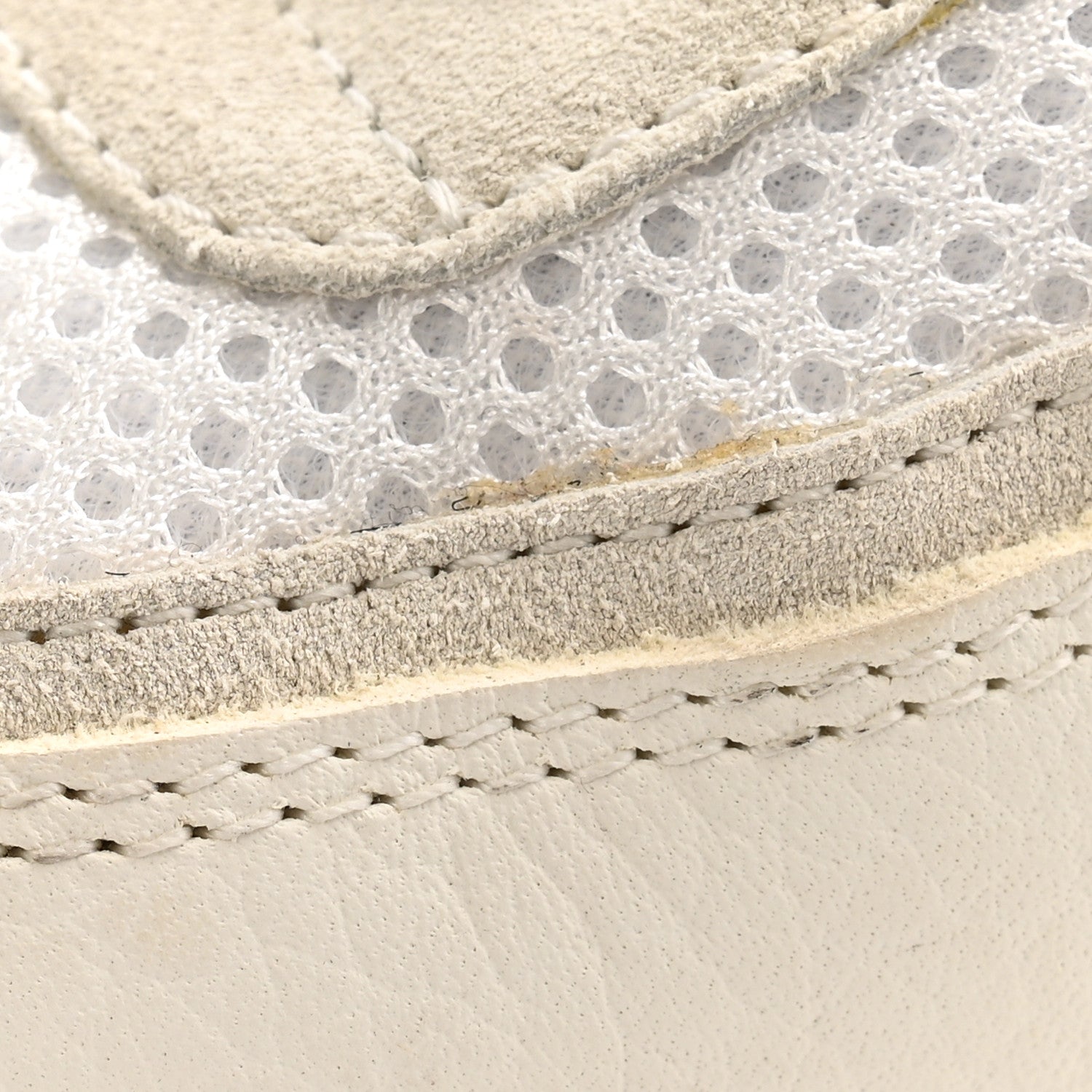 Chanel Mesh Suede Calfskin Grained Calfskin Womens CC Sneakers 38