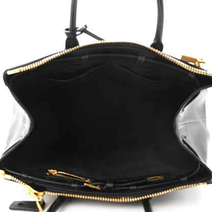 Tom Ford Pebbled Calfskin Medium Petra Bag Black 5 of 10