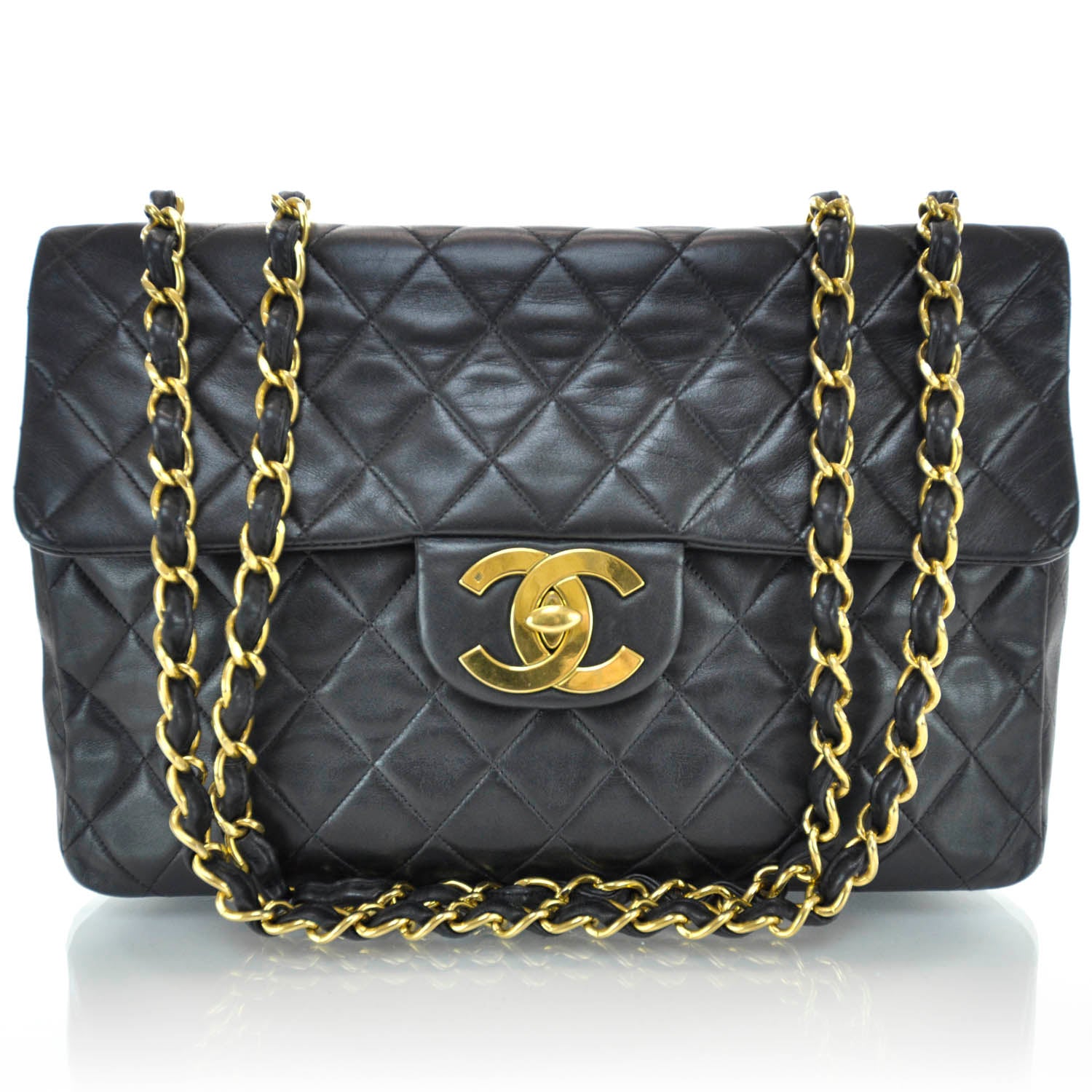 Chanel Lambskin XL Jumbo Flap Black 1 of 8