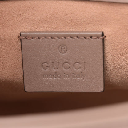 Gucci Calfskin Matelasse Mini GG Marmont Top Handle Shoulder Bag Porcelain Rose 6 of 12