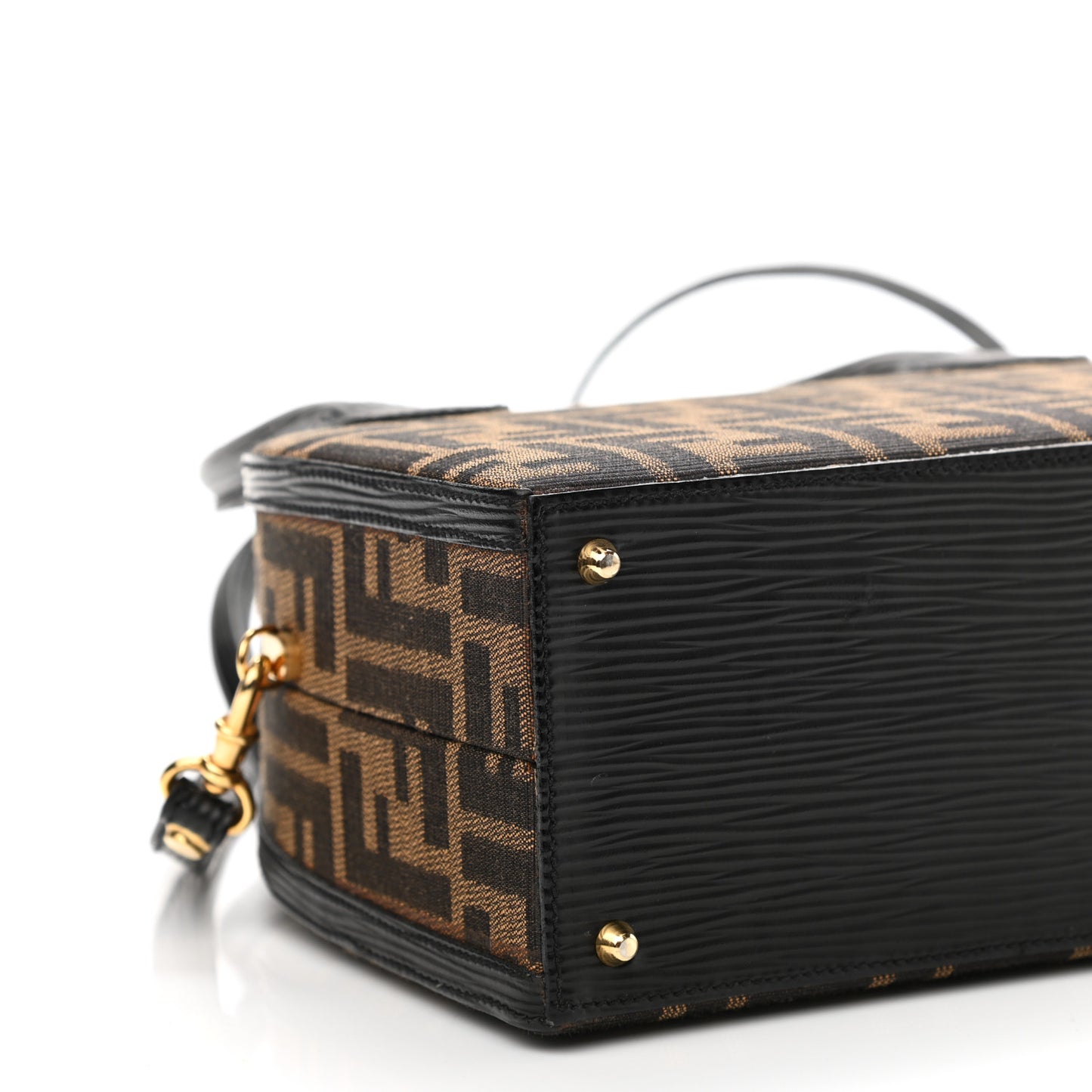 Zucca Calfskin Box Bag Tobacco Black