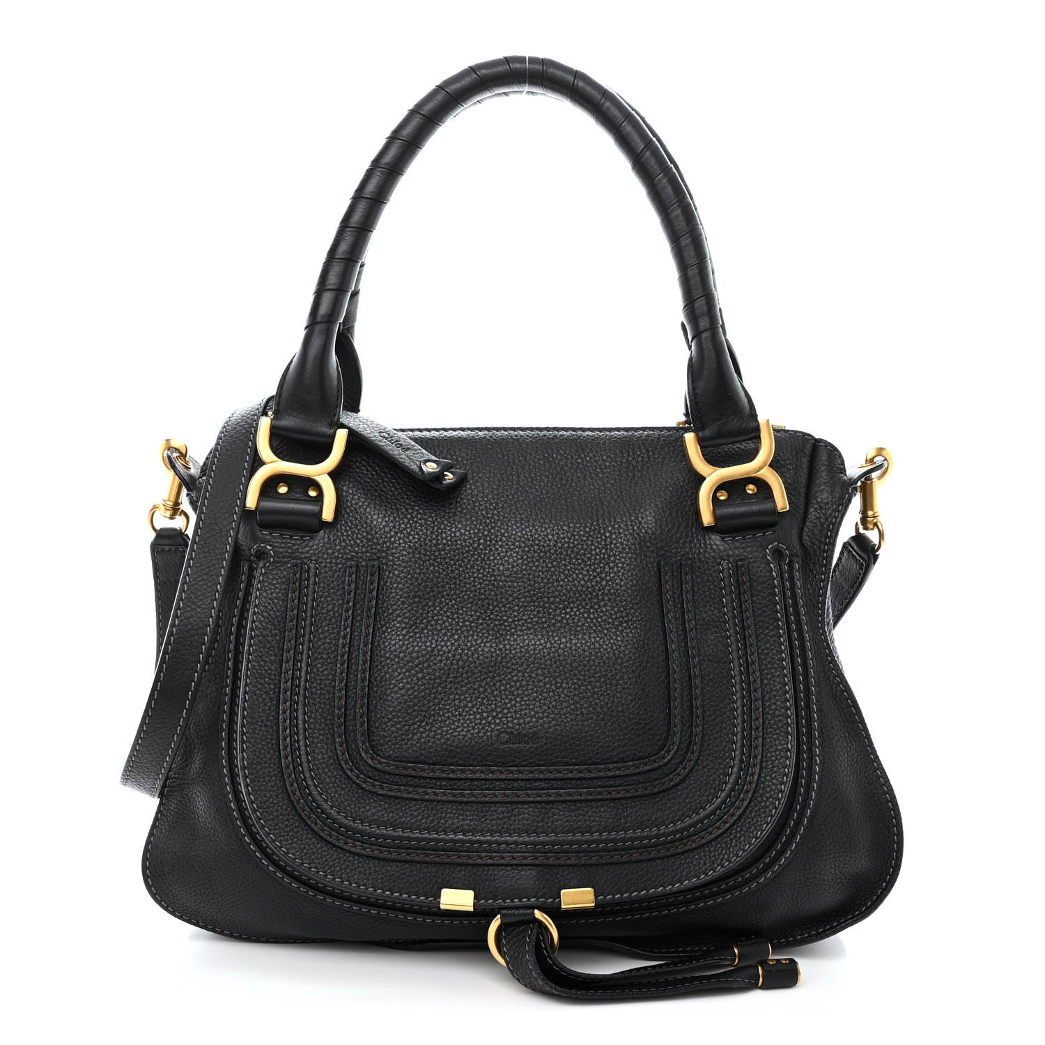 Chloe Calfskin Medium Marcie Satchel Black 1 of 10