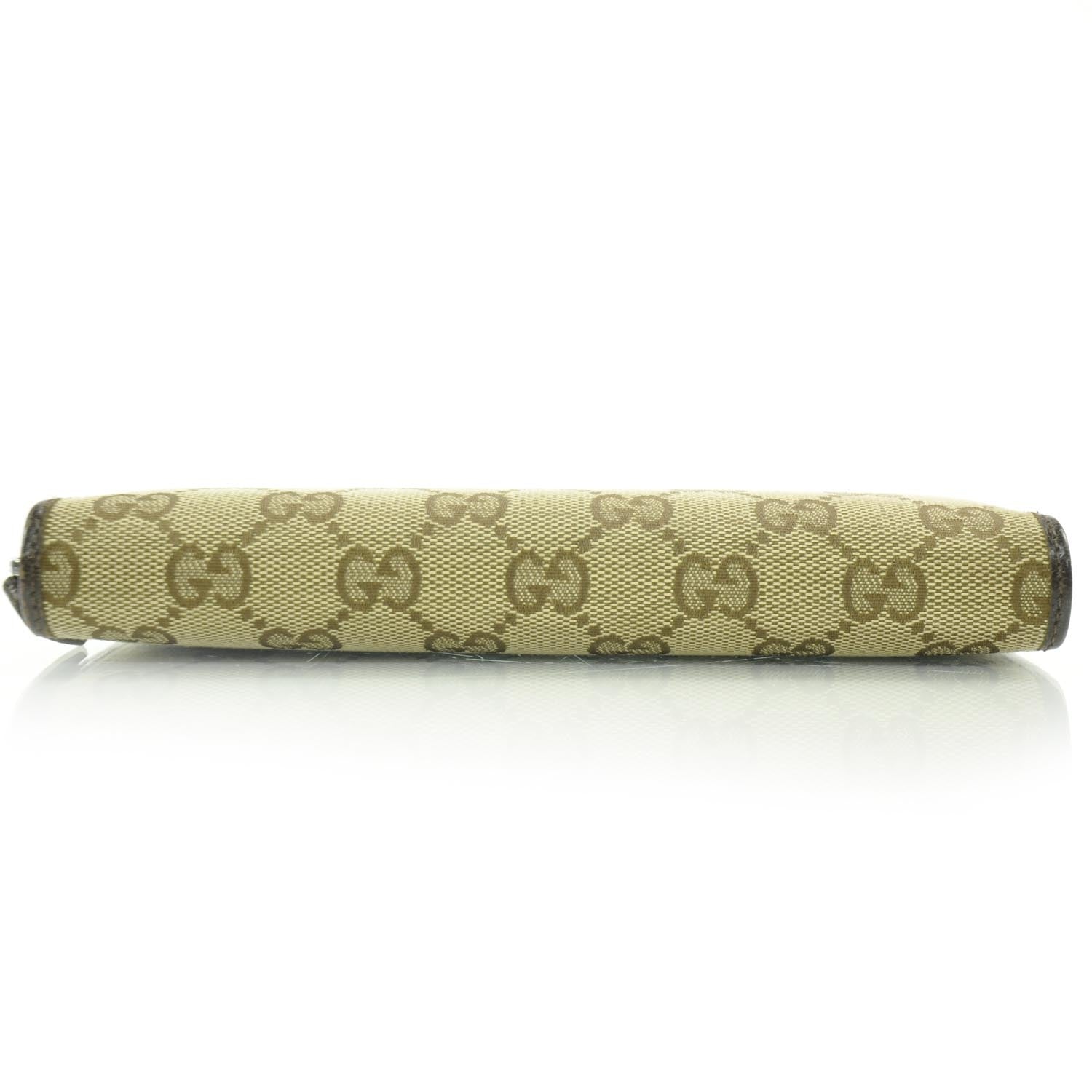 Gucci Monogram Metal Bar Zip Around Wallet Dark Brown 4 of 7