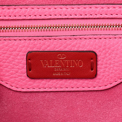 Valentino Garavani Grained Calfskin Rockstud Shoulder Tote Feminine Pink 6 of 11
