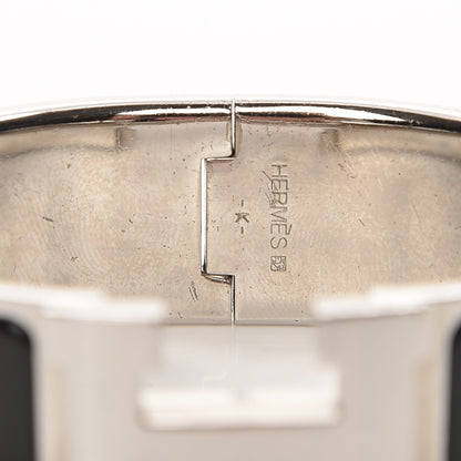 Hermes Enamel Wide Clic Clac H Bracelet PM Black 4 of 5
