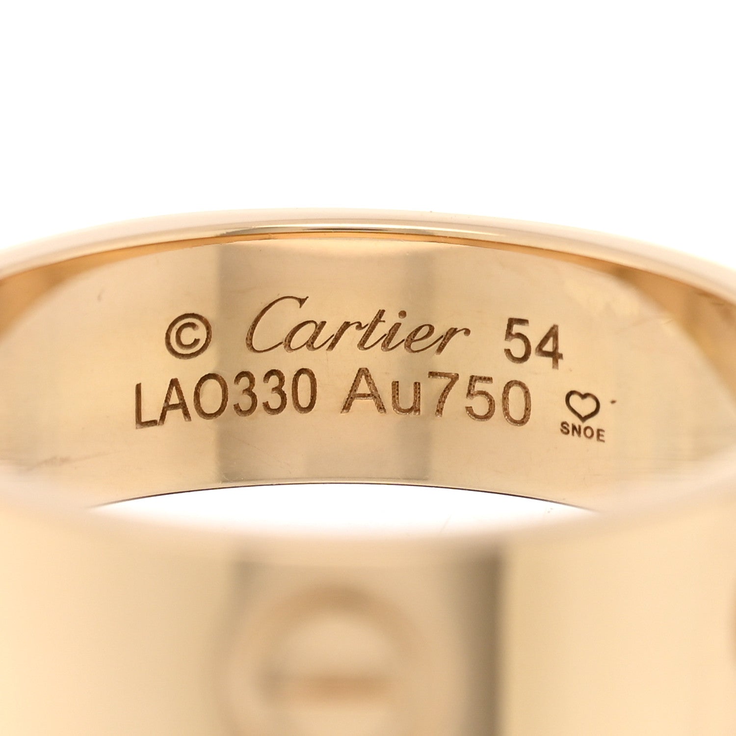 Cartier 18K Yellow Gold 5.5mm LOVE Ring 54 7 4 of 5