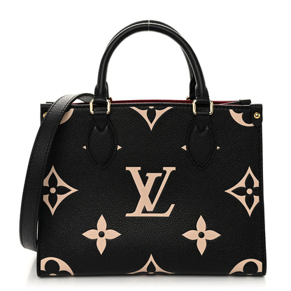 Louis Vuitton Empreinte Monogram Giant Onthego PM Black Beige 1 of 9